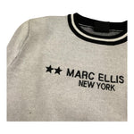MARC ELLIS maglia girocollo tinta unita con logo e profili in contrasto Bianco per Bambina JMJSW00187 BIANCO MARC ELLIS 