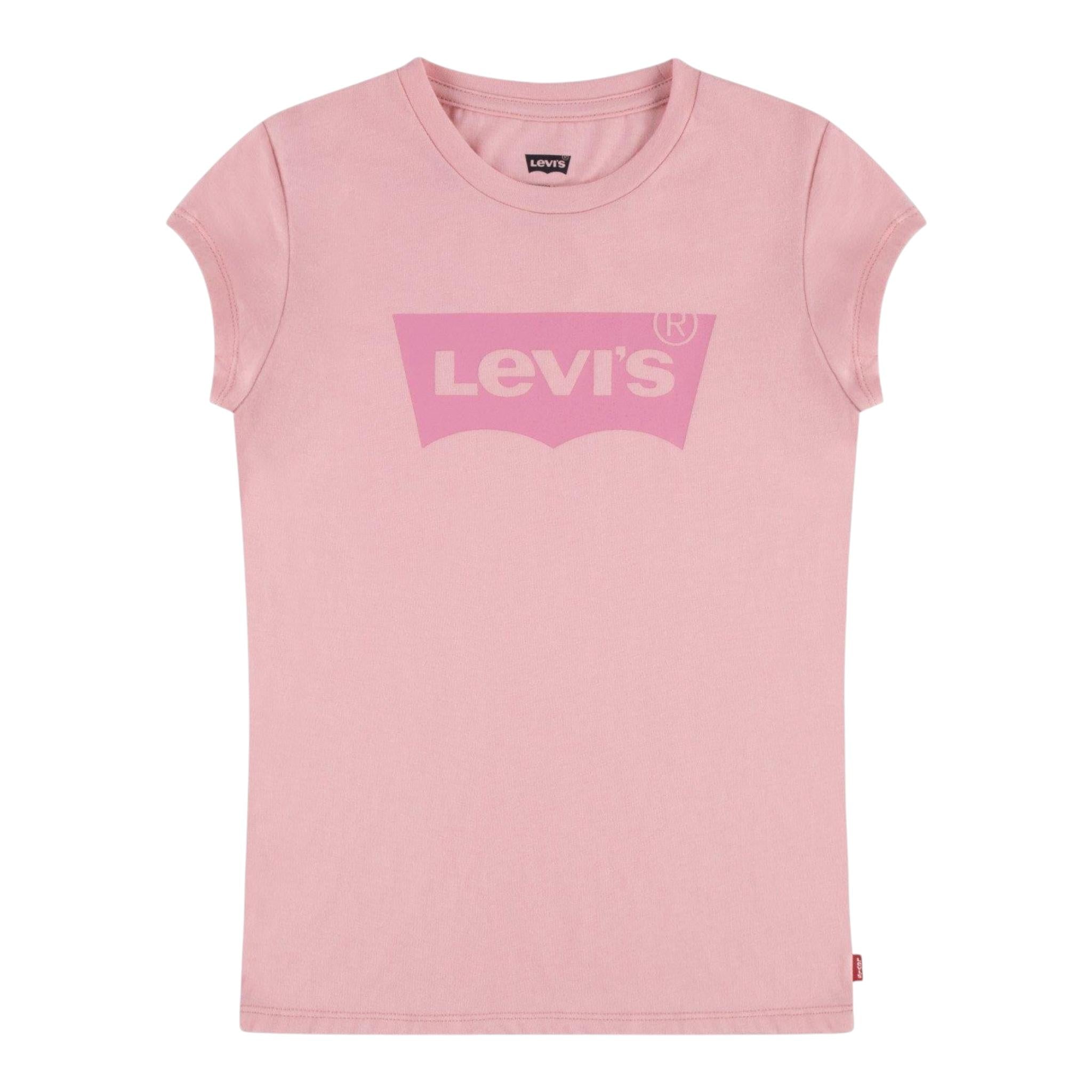 Levi'S T-Shirt Tinta Unita Girocollo con Stampa per Bambina 4E4234 ROSA LEVI'S 