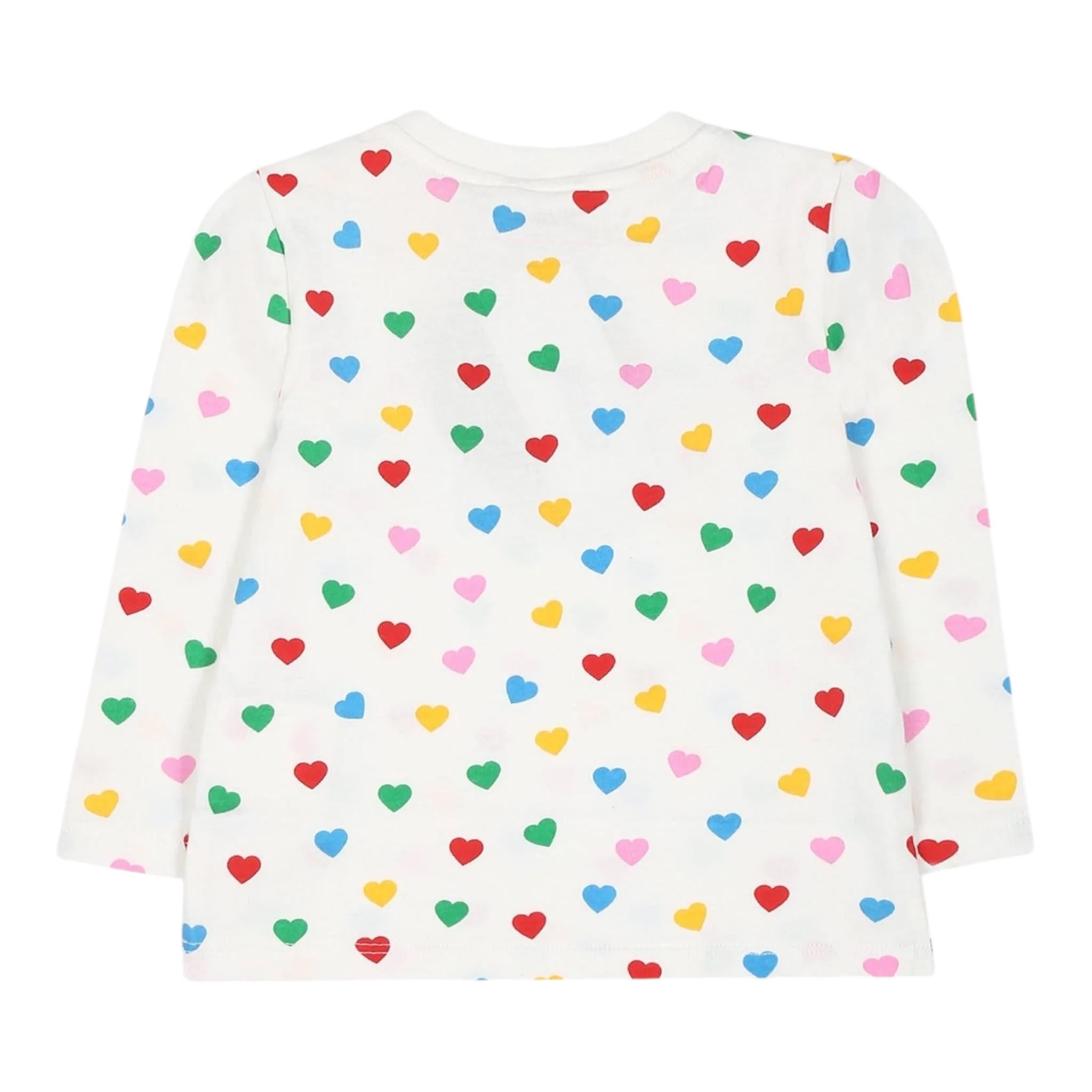 STELLA McCARTNEY ahirt girocollo tinta unita fantasia cuori Bianco per Neonata TT8000 BIANCO STELLA McCARTNEY 