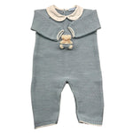 MAC ILUSIO'N tutina tinta unita con colletto Azzurro per Neonata 9449X AZZURRO MAC ILUSIO'N 