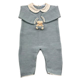 MAC ILUSIO'N tutina tinta unita con colletto Azzurro per Neonata 9449X AZZURRO MAC ILUSIO'N 