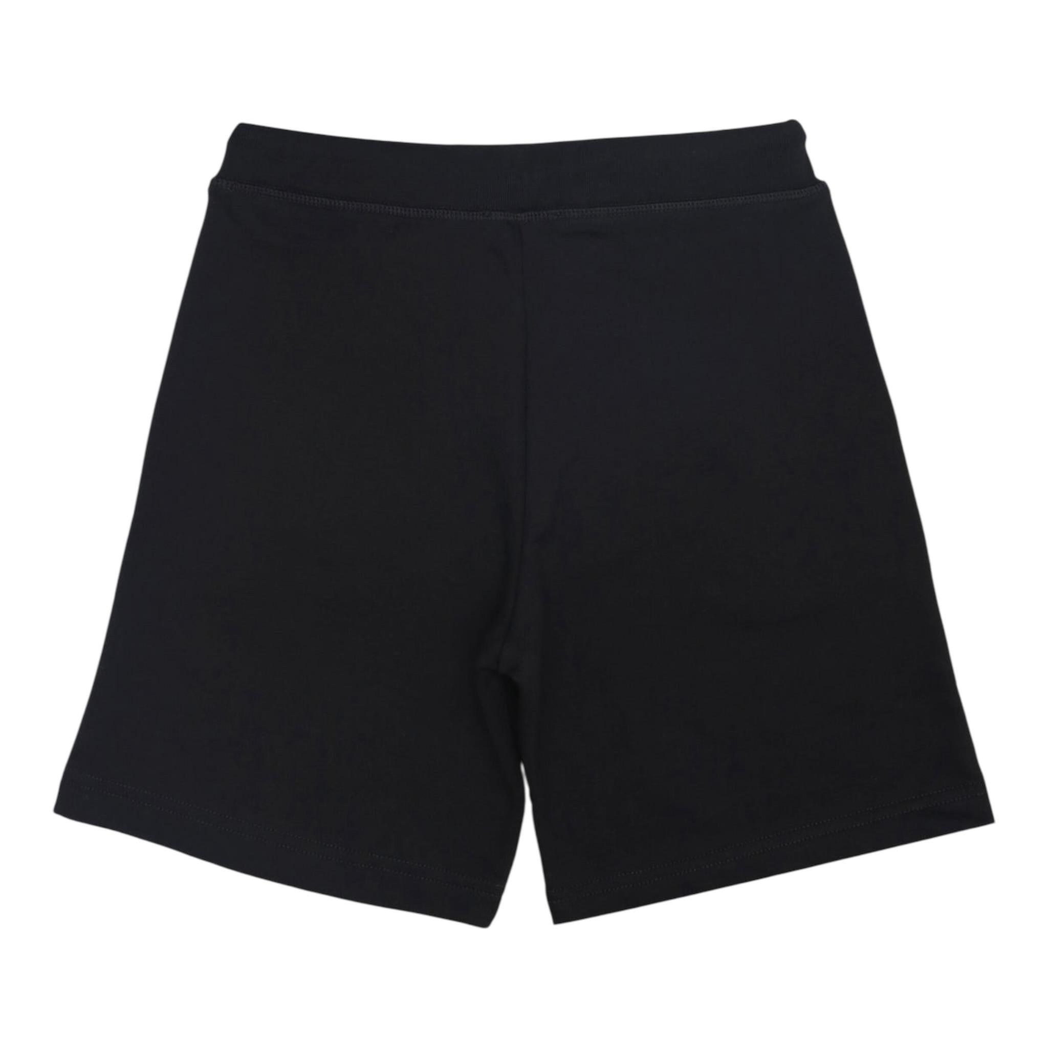 Dsquared2 Bermuda In Tuta tinta unita con Stampa Nero per Bambino DQ2738XXXX NERO DSQUARED2 