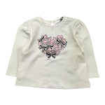 MOSCHINO shirt girocollo tinta unita con stampa Bianco per Neonata MFO001 BIANCO MOSCHINO 