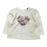 MOSCHINO shirt girocollo tinta unita con stampa Bianco per Neonata MFO001 BIANCO MOSCHINO 