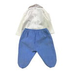 NINNAOH completo bicolore maglia-ghettina Bianco per Neonato I23210C BIANCO NINNAOH 