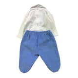 NINNAOH completo bicolore maglia-ghettina Bianco per Neonato I23210C BIANCO NINNAOH 