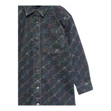 STELLA McCARTNEY abito in denim modello camicia tinta unita con stampa logo Blu per Bambina TV1D80 BLU STELLA McCARTNEY 