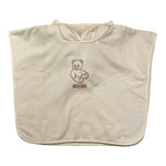 MOSCHINO telo mare mantella tinta unita con cappuccio Panna per Neonato MUX05G PANNA MOSCHINO 