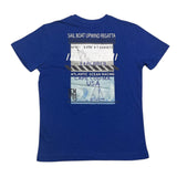 Yours T-Shirt Rundhals Einfarbig mit Kontrastdruck Blau Für Jungen