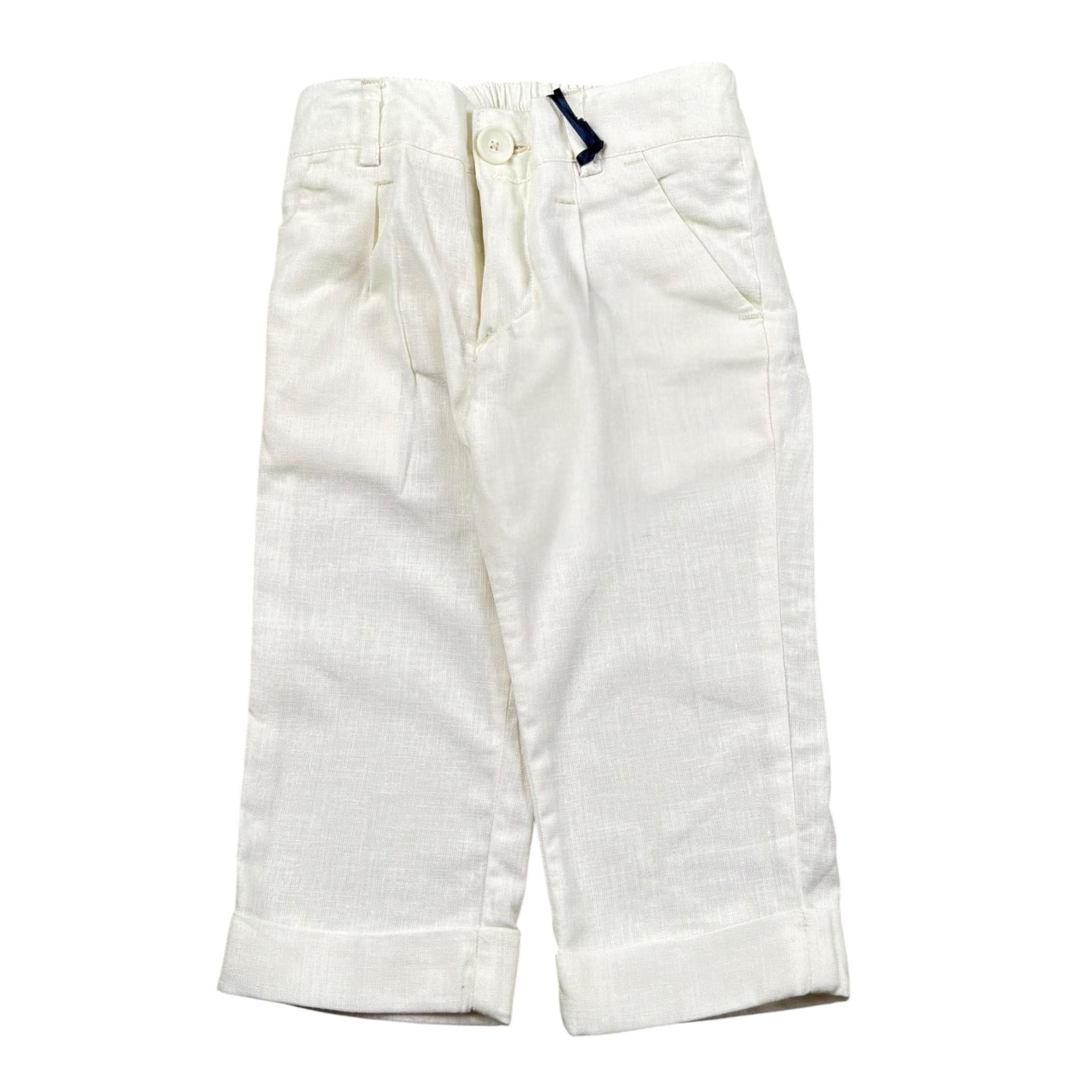 Manuel & Frank Pantalone Tinta Unita con Elastico In Vita per Neonato MF1408N PANNA MANUEL & FRANK 