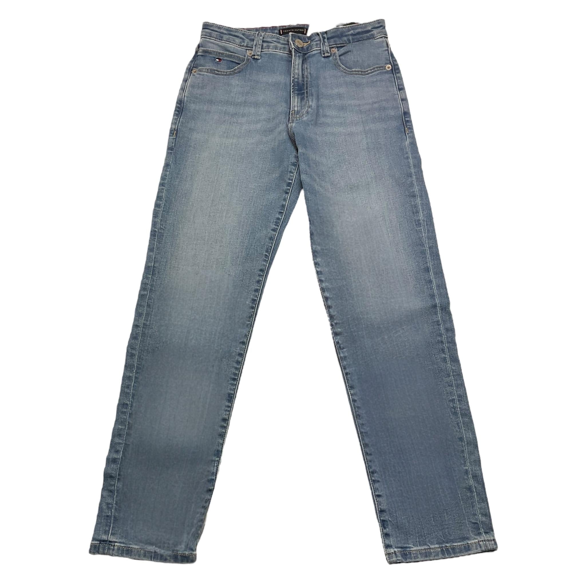 TOMMY HILFIGER jeans tinta unita con girovita regolabile Azzurro per Bambino KB0KB09039 AZZURRO TOMMY HILFIGER 