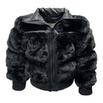 FUN & FUN pelliccia tinta unita cn zip Nero per Bambina FBJK00096 NERO FUN & FUN 
