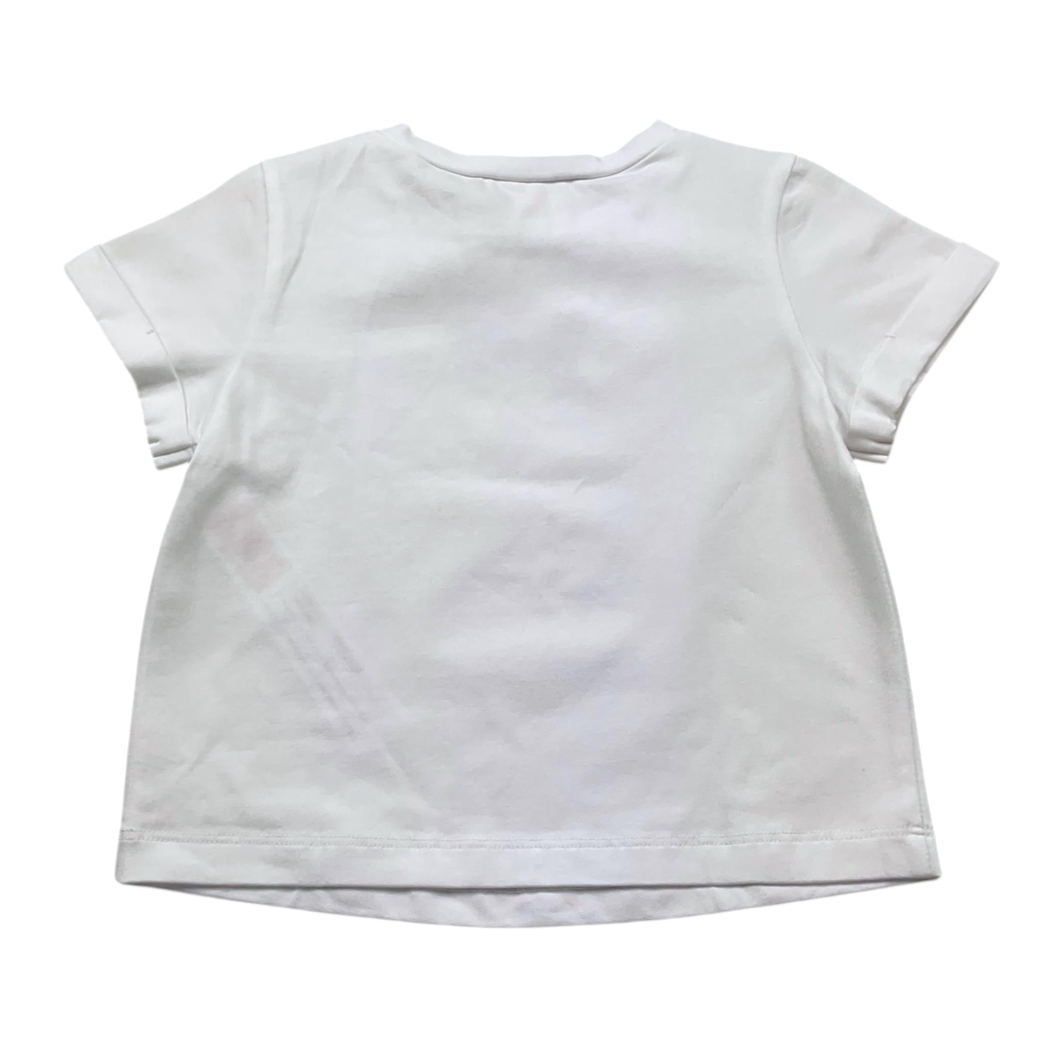 Twinset T-Shirt Girocollo Tinta Unita con Stampa per Neonata GJ2488 BIANCO/GIALLO TWINSET 