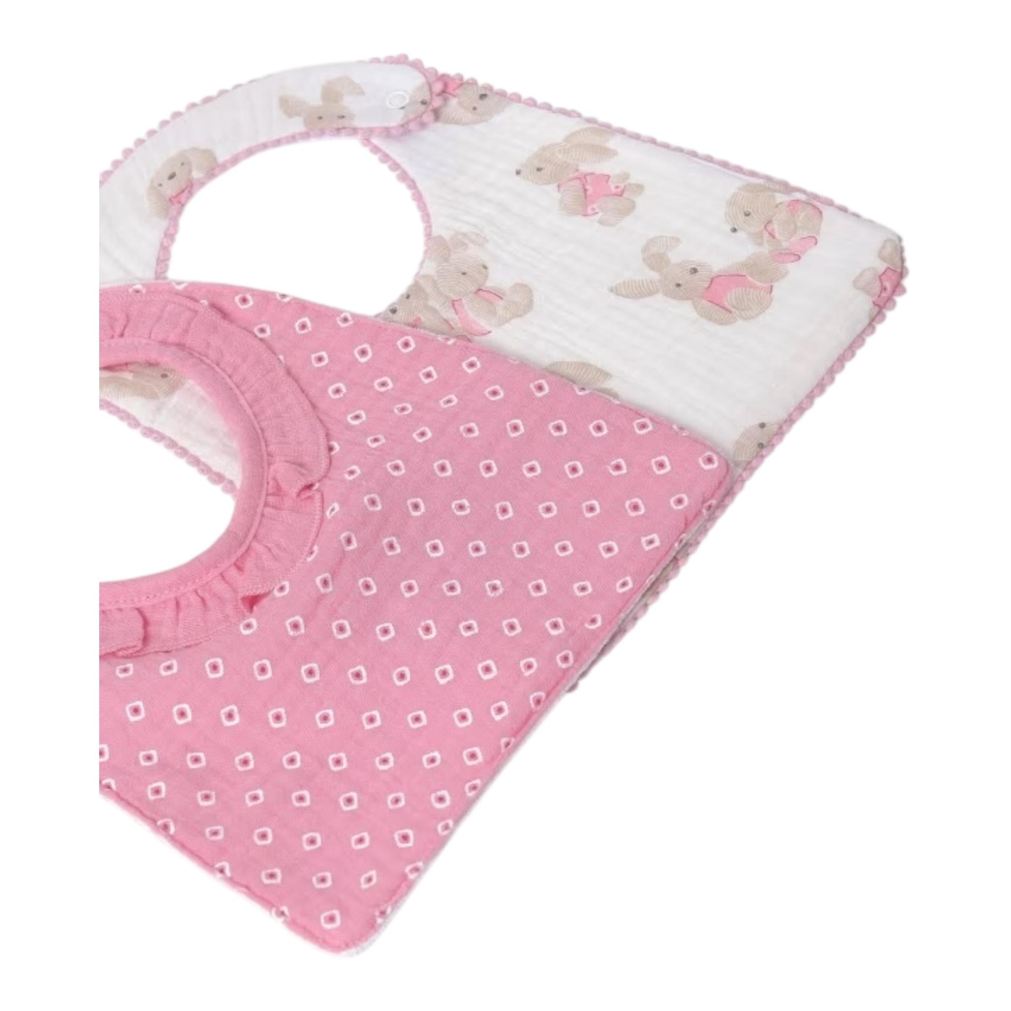 Mayoral Set 2 Pezzi Bavetta Bicolore per Neonata 9409 BIANCO/ROSA MAYORAL 