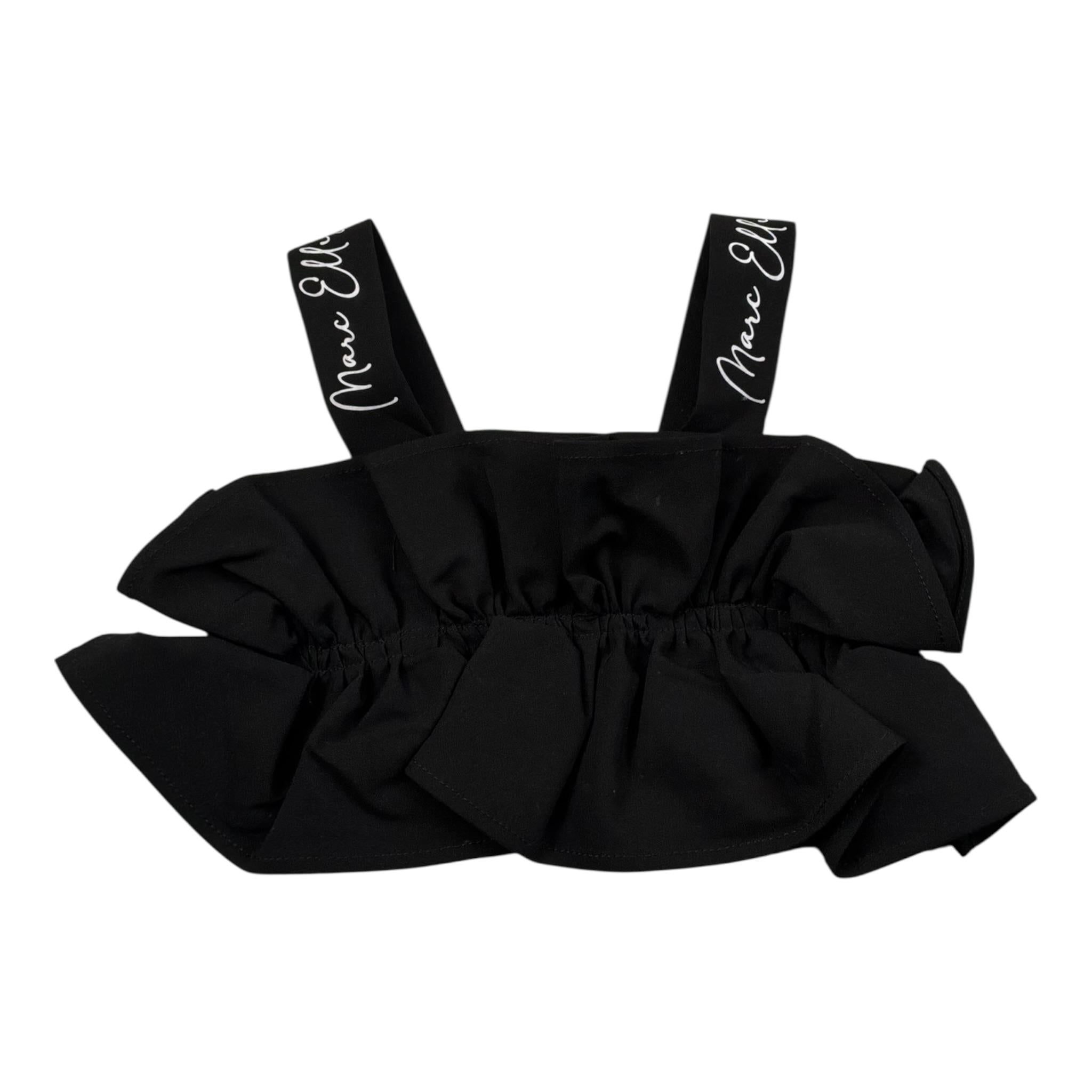 Marc Ellis Top Tinta Unita con Balze per Bambina JMJTP16483 NERO MARC ELLIS 