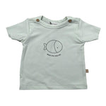 Bamboom+Babies T-Shirt Girocollo Tinta Unita con Logo per Neonato 824 VERDE ACQUA BAMBOOM+BABIES 