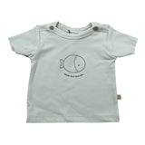 Bamboom+Babies T-Shirt Girocollo Tinta Unita con Logo per Neonato 824 VERDE ACQUA BAMBOOM+BABIES 