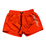Refrigiwear – Einfarbiger Badeanzug für Jungen mit Logo-Print in Orange