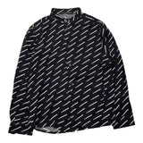 Daniele Alessandrini Langarmshirt Einfarbig Gedrucktes Muster Logo Schwarz Für Jungen