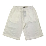 Daniele Alessandrini Einfarbige Bermudashorts mit elastischer Taille Weiß für Jungen