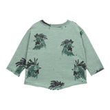 Play Up Shirt Einfarbig mit Kontrastdrucken Grün für Neugeborene