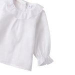 Mini Banda Camicia tinta unita con Colletto Bianco per Neonata 3B700X BIANCO MINI BANDA 