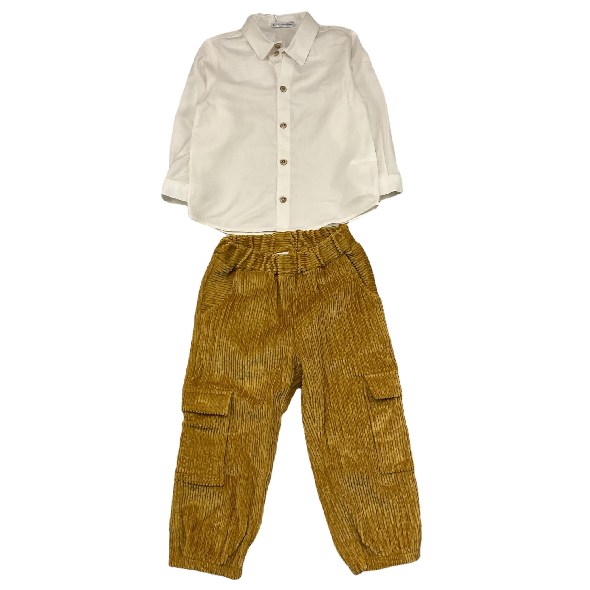 BARCELLINO completo 2 pezzi camicia-pantalone Bianco/giallo per Bambino 115912J BIANCO/GIALLO BARCELLINO 