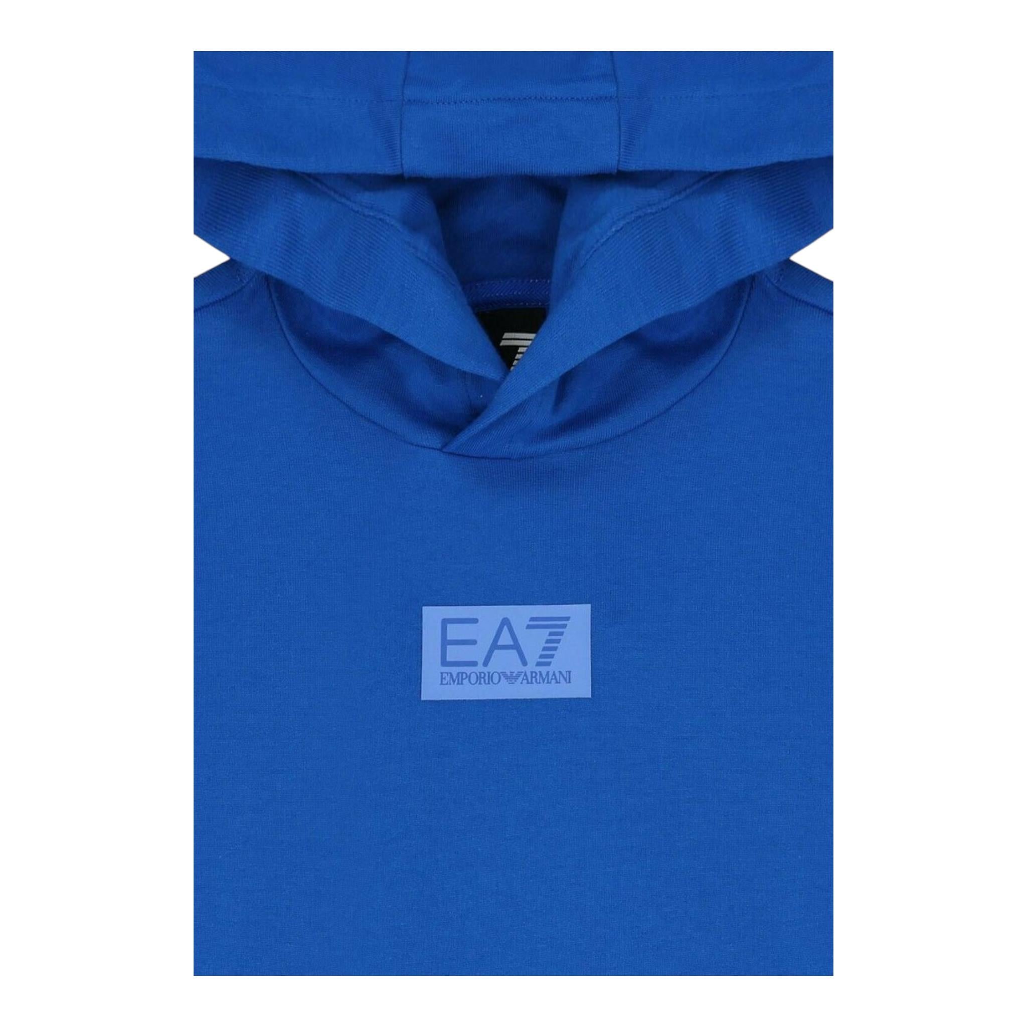 EMPORIO ARMANI felpa tinta unita con cappuccio  Cobalto per Bambino 6DBM72 COBALTO EMPORIO ARMANI 