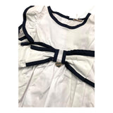Le Bebe' Schlichtes Halbarm-Shirt mit kontrastierendem Besatz in Weiß für Baby-Mädchen