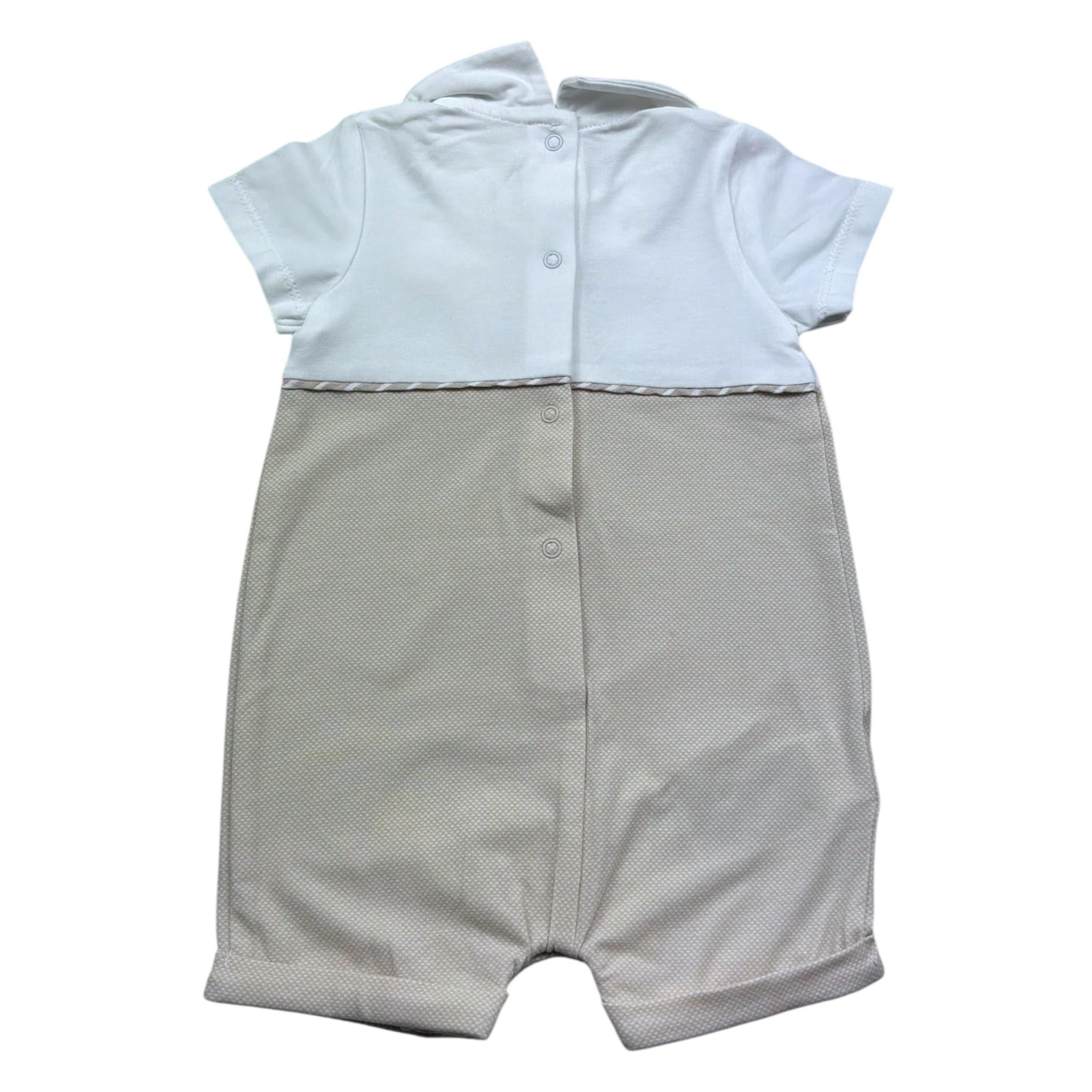 Mayoral Set Pagliaccetti Bicolore per Neonato 1705 BIANCO/BEIGE MAYORAL 