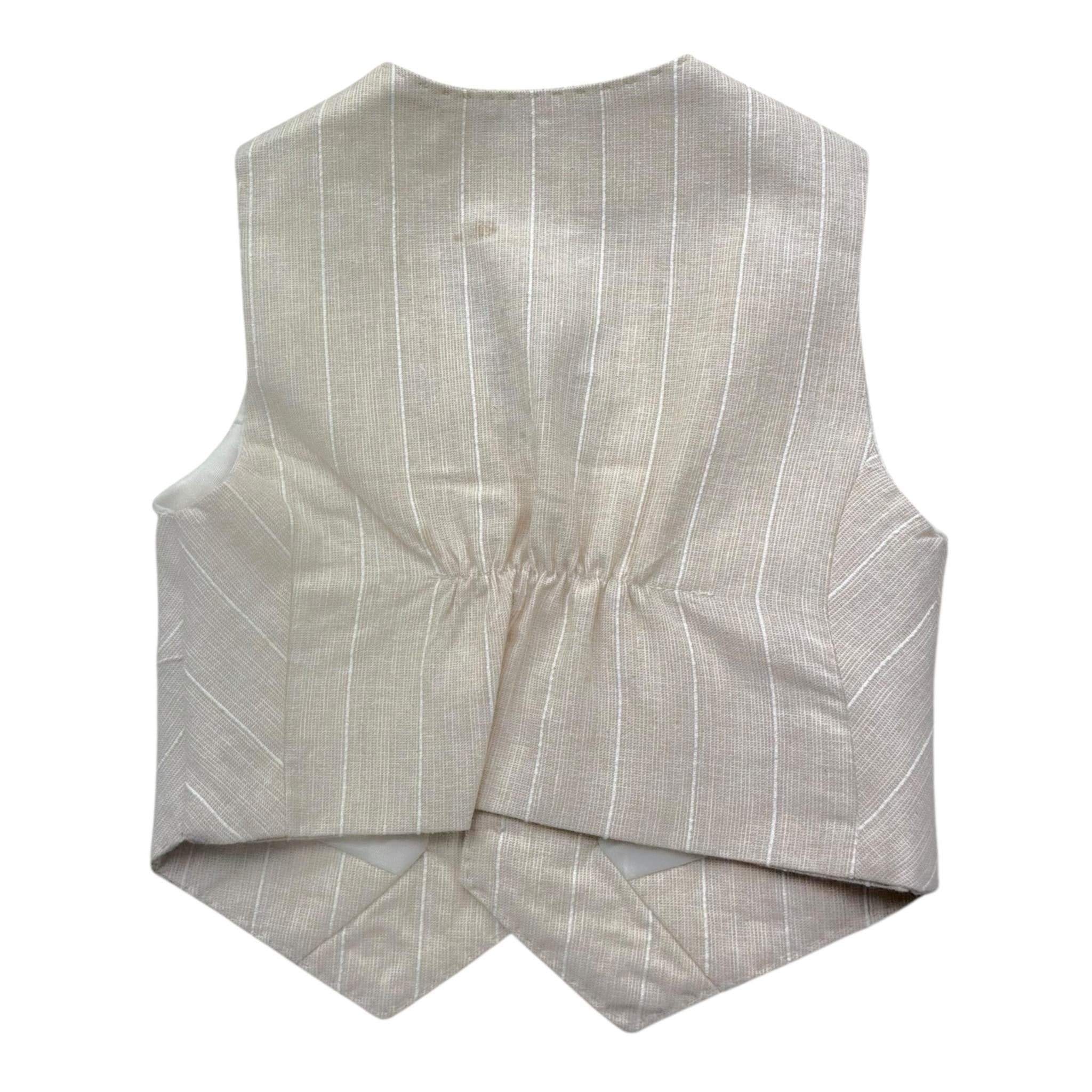 Manuel & Frank Gilet Tinta Unita con Fantasia per Neonato MF5194BN BEIGE MANUEL & FRANK 