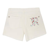 John Richmond Short In Denim Tinta Unita con Brillantini per Bambina RGP25181SH BIANCO JOHN RICHMOND 