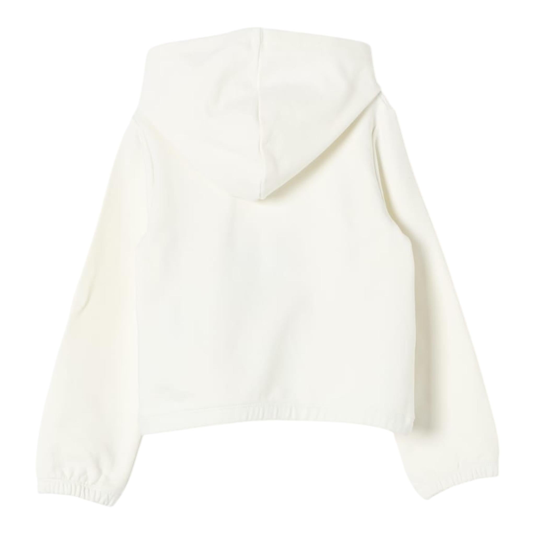 LIU JO felpa tinta unita con cappuccio e stampa Bianco per Bambina KF4059 BIANCO LIU JO 