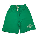 Please Bermuda aus Fleece, einfarbig mit grünem Aufdruck für Jungen