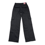 TO be too pantalone tinta unita modello cargo a palazzo Nero per Bambina TFJF24P509 NERO TO be too 