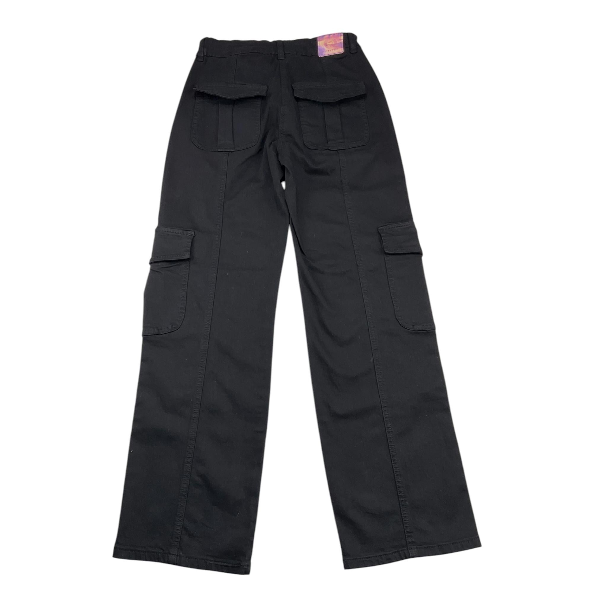 TO be too pantalone tinta unita modello cargo a palazzo Nero per Bambina TFJF24P509 NERO TO be too 