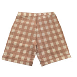 Lalalu‘ Zweifarbige Shorts mit weiß/rosa Karomuster für Mädchen