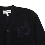 Emporio Armani Cardigan Tinta Unita  per Neonato 3DHM52 BLU EMPORIO ARMANI 