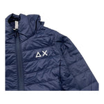 Sun68 Giubbino Tinta Unita con Cappuccio E Logo per Neonato R35301N BLU SUN68 