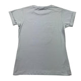 Cecyle Einfarbiges Rundhals-T-Shirt mit Glitzer Hellblau für Mädchen