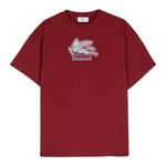 Etro T-Shirt Girocollo Tinta Unita con Stampa per Bambino GV8P51 ROSSO ETRO 