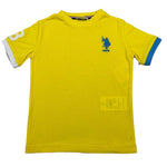 U.S. Polo Assn T-Shirt Girocollo Tinta Unita con Logo per Neonato US41554 GIALLO U.S. POLO ASSN 