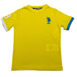 U.S. Polo Assn T-Shirt Girocollo Tinta Unita con Logo per Neonato US41554 GIALLO U.S. POLO ASSN 