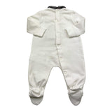LE BEBE' tutina tinta unita con stampa Bianco per Neonato LBB3800 BIANCO LE BEBE' 