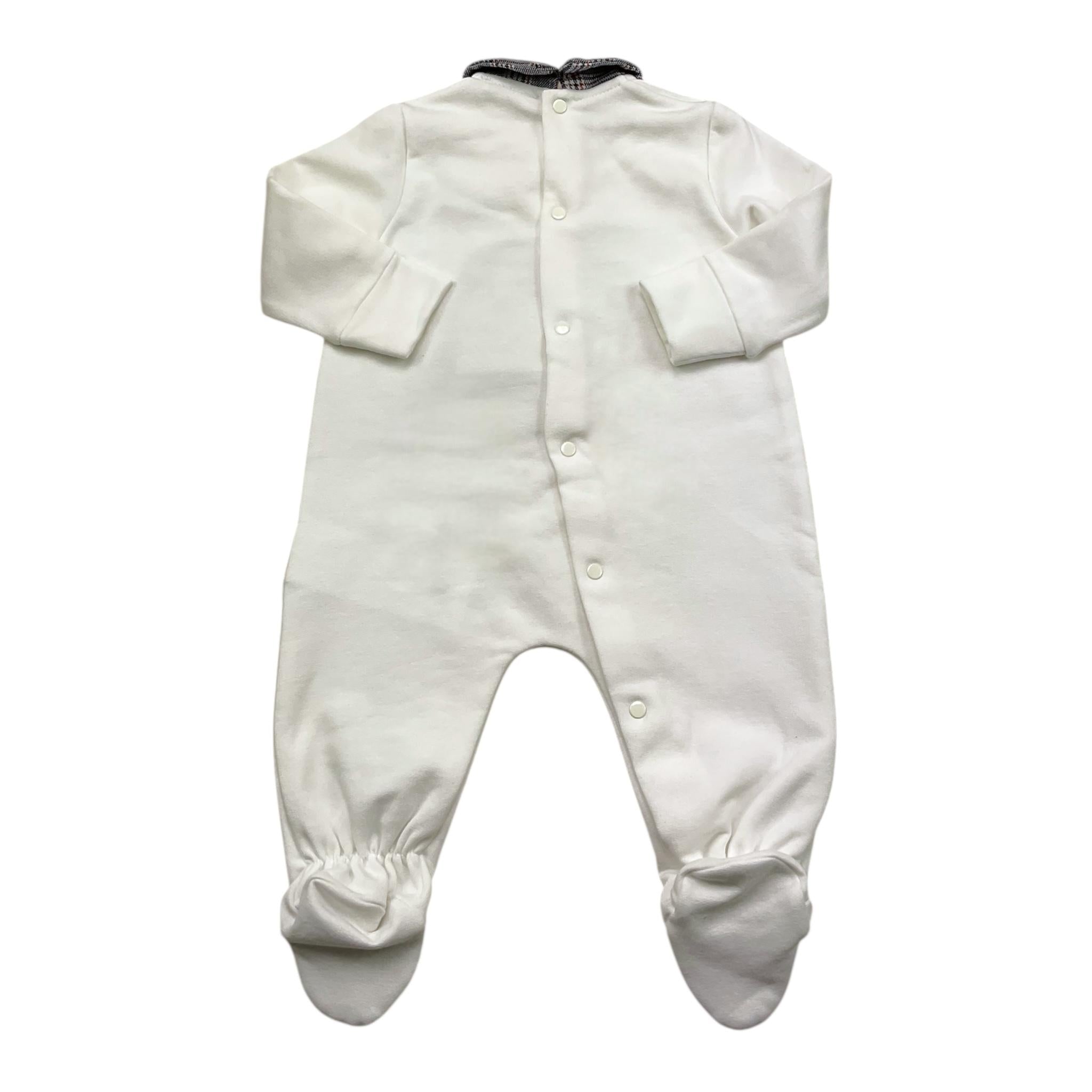 LE BEBE' tutina tinta unita con stampa Bianco per Neonato LBB3800 BIANCO LE BEBE' 
