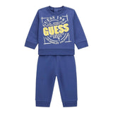 GUESS completo 2 pezzi felpa-pantalone tinta unita Blu per Bambino NY4G14KA6R0 BLU GUESS 