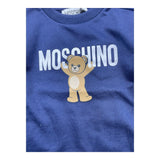 MOSCHINO abito modello felpa tinta unita con logo Blu per Neonata MDV0CV BLU MOSCHINO 