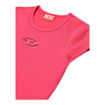 Diesel T-Shirt Girocollo Tinta Unita con Logo per Bambina J01830 FUXIA DIESEL 