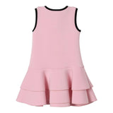 TWINSET abito giromanica tinta unita con profili in contrasto Rosa per Bambina 242GJ2020 ROSA TWINSET 