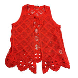 Met giletTinta Unita Giromanica Traforato per Bambina ME275 ARANCIONE MET 